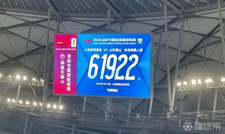 中超第19轮观众人数:梭鱼湾61922人居首,工体43303人排第二