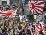 日本球迷在世界杯上挥舞旭日旗引发韩国强烈反对